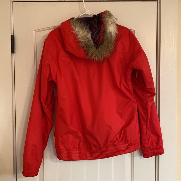 Hot Pink Burton Ski Coat with Faux Fur Hood - Picture 2 of 9